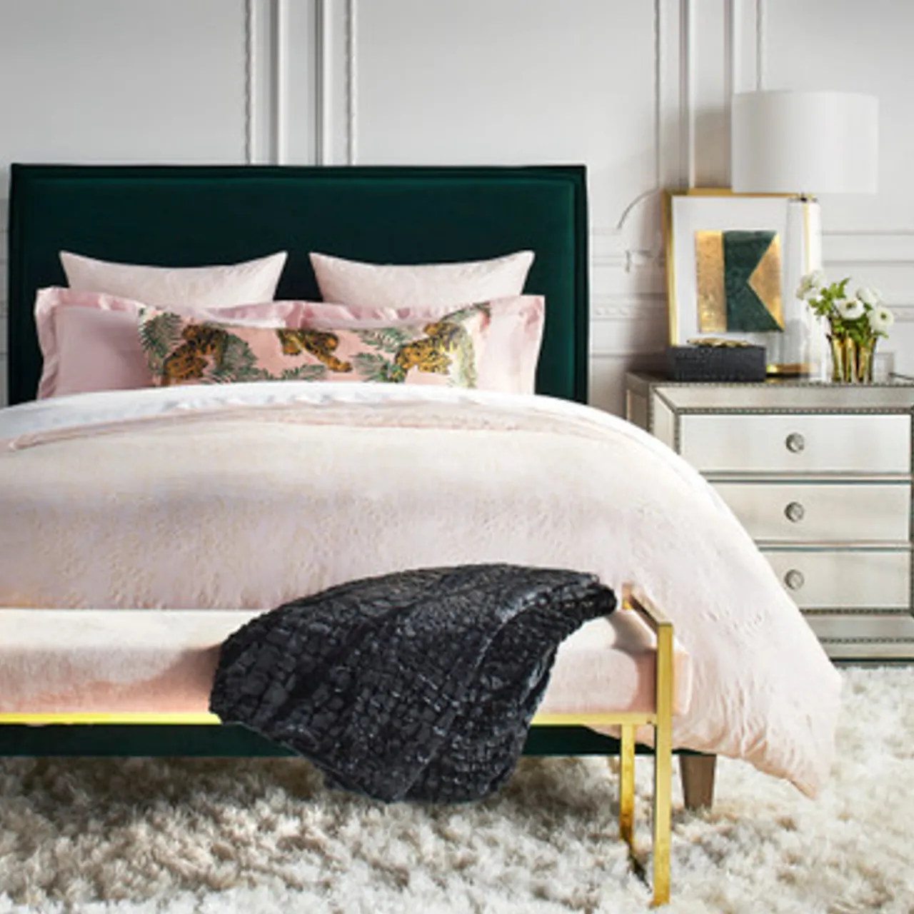 Z Gallerie Omni Mirrored 3 Drawer Chest> Nightstands
