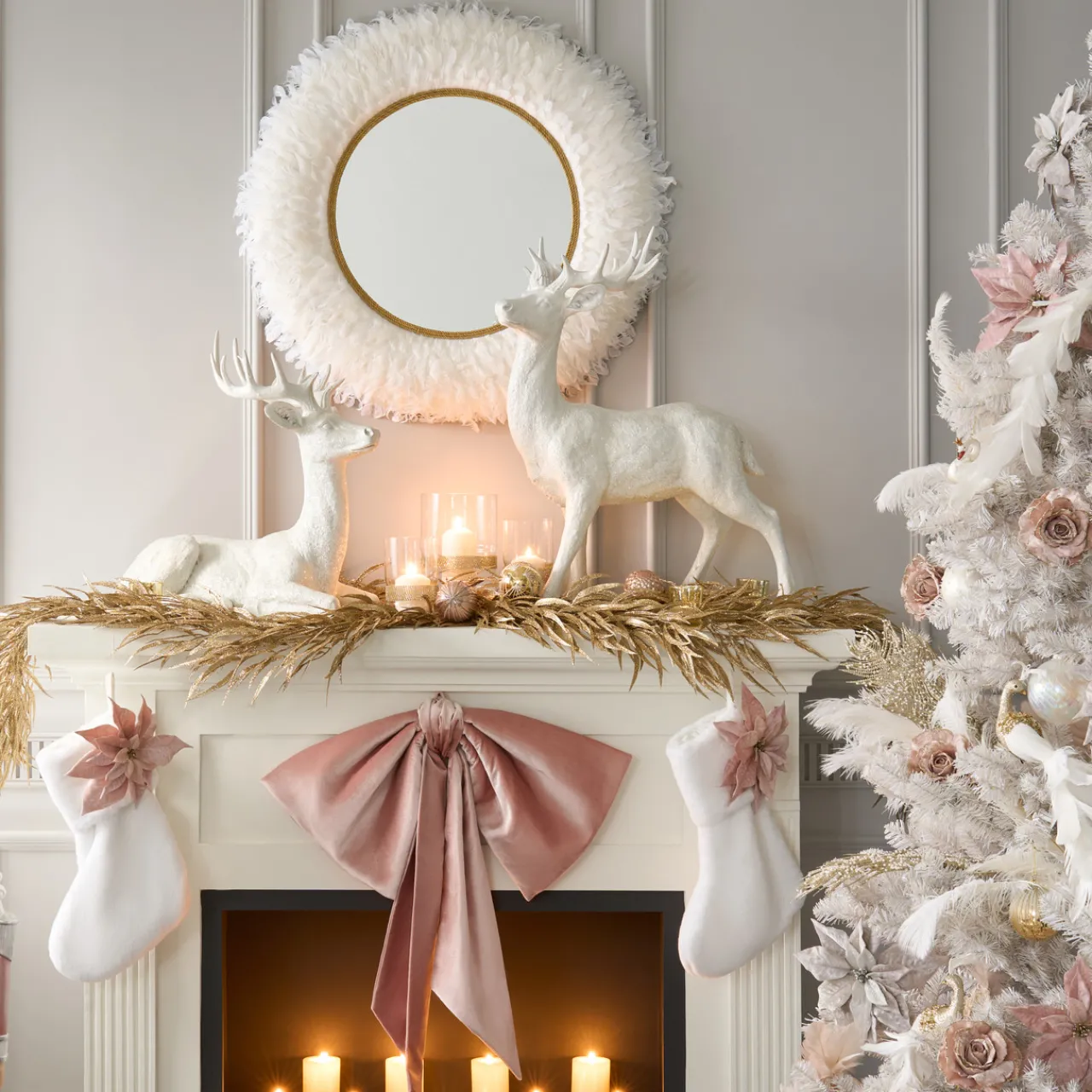 Z Gallerie Overszied Velvet Bow 28" - Blush> Stockings & Tree Skirts | Décor