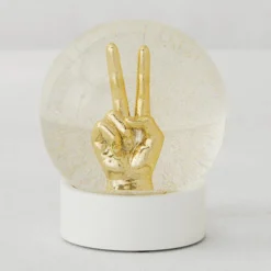 Z Gallerie Peace Sign Snow Globe> Home Decor | Décor Sale