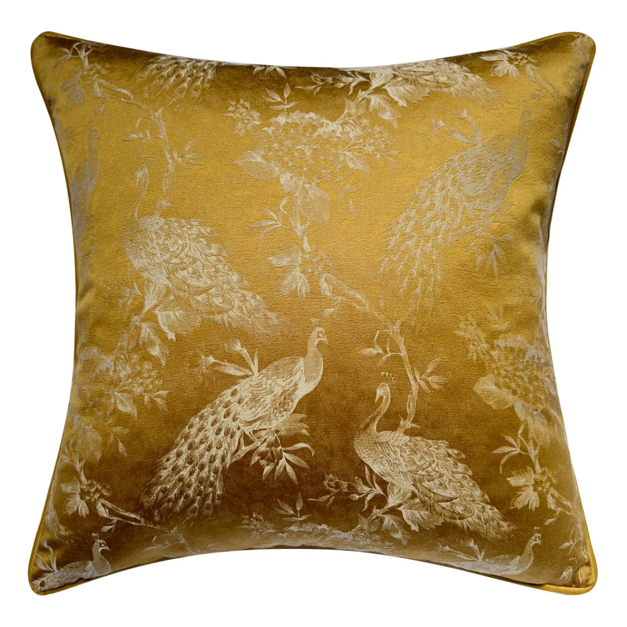 Z Gallerie Peacock Pillow 20" - Mustard> Textile Sale | Novelty Pillows