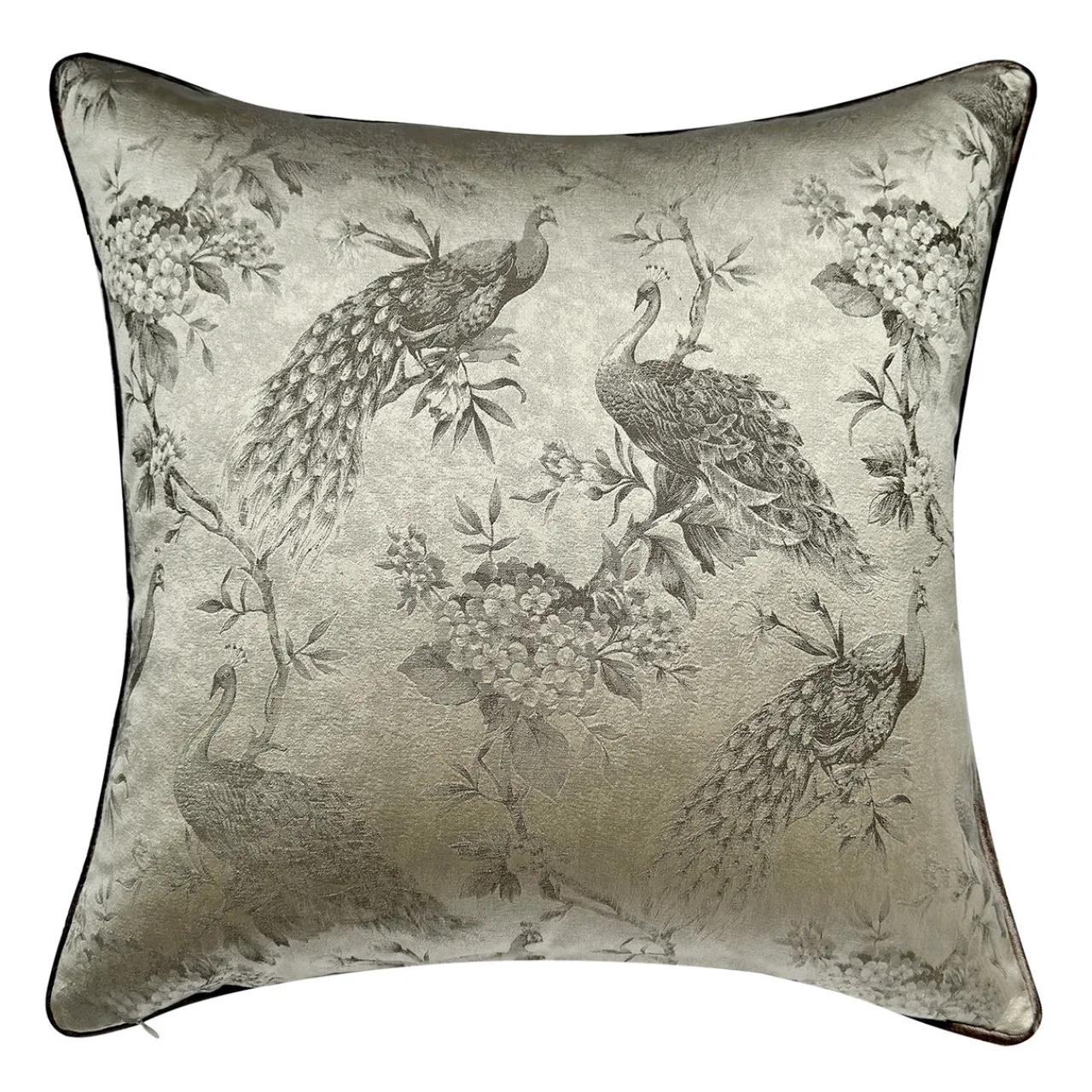 Z Gallerie Peacock Pillow 20" - Silver> Textile Sale | Novelty Pillows