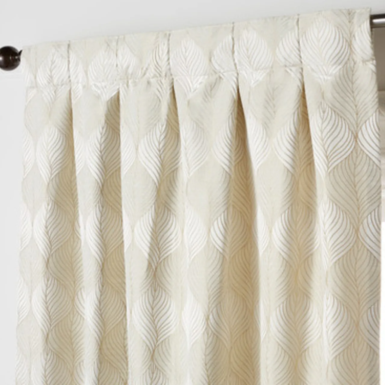 Z Gallerie Phoebe Jacquard Champagne - Custom> Patterned Window Panels | Custom Window Panels