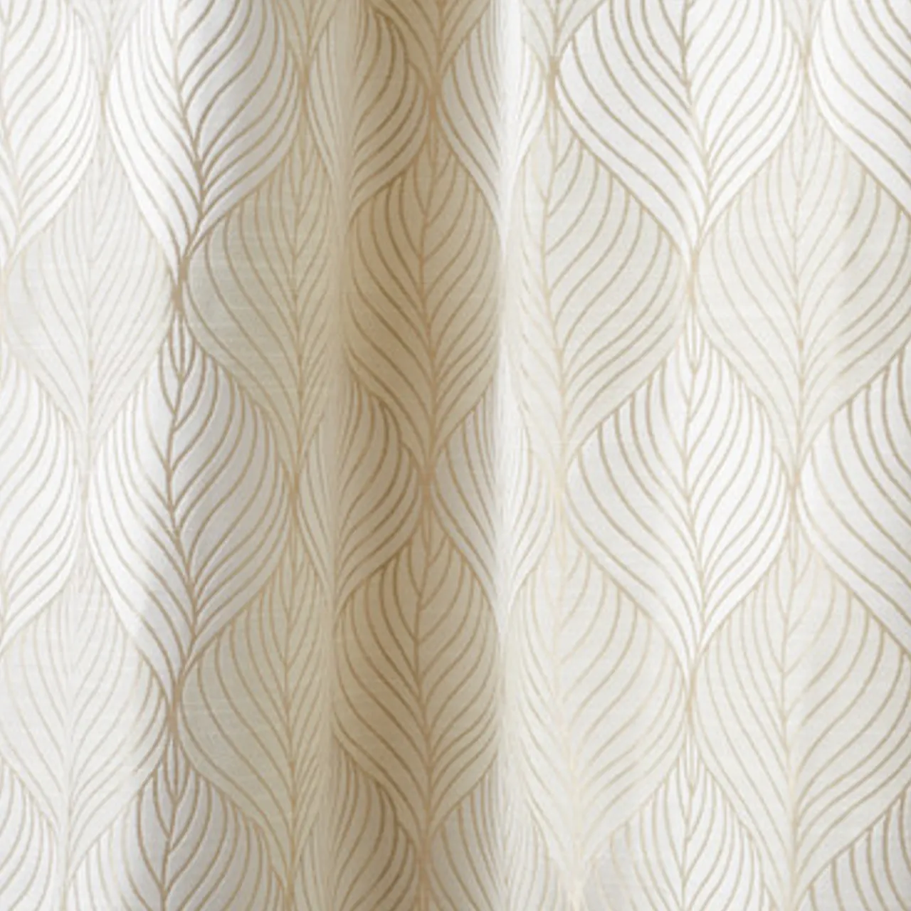 Z Gallerie Phoebe Jacquard Champagne - Custom> Patterned Window Panels | Custom Window Panels