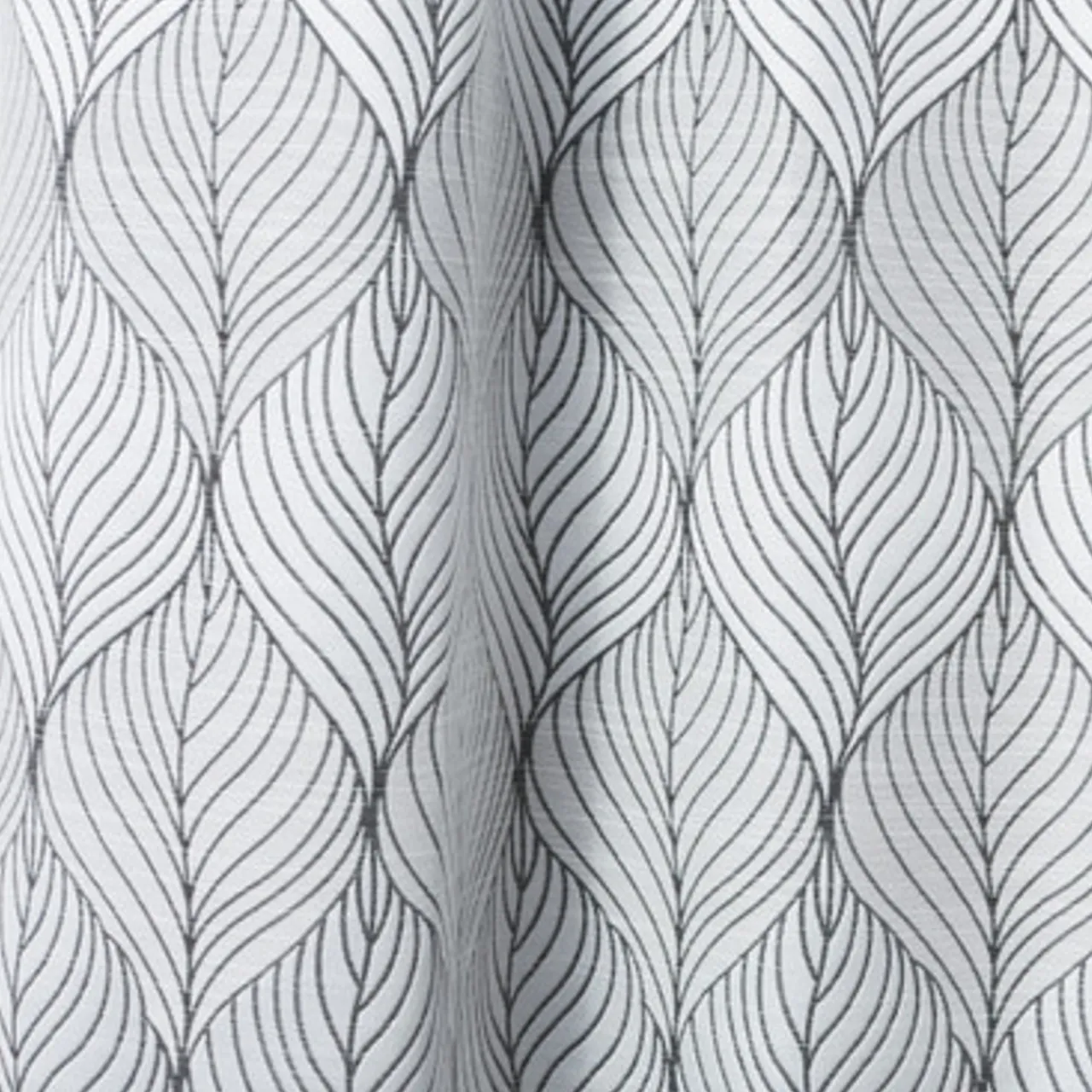 Z Gallerie Phoebe Jacquard Grey - Custom> Patterned Window Panels | Custom Window Panels
