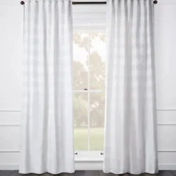 Z Gallerie Phoebe Jacquard Pearl - Custom> Patterned Window Panels | Custom Window Panels