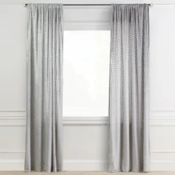 Z Gallerie Porter Panel - Silver> Patterned Window Panels | Textile Sale