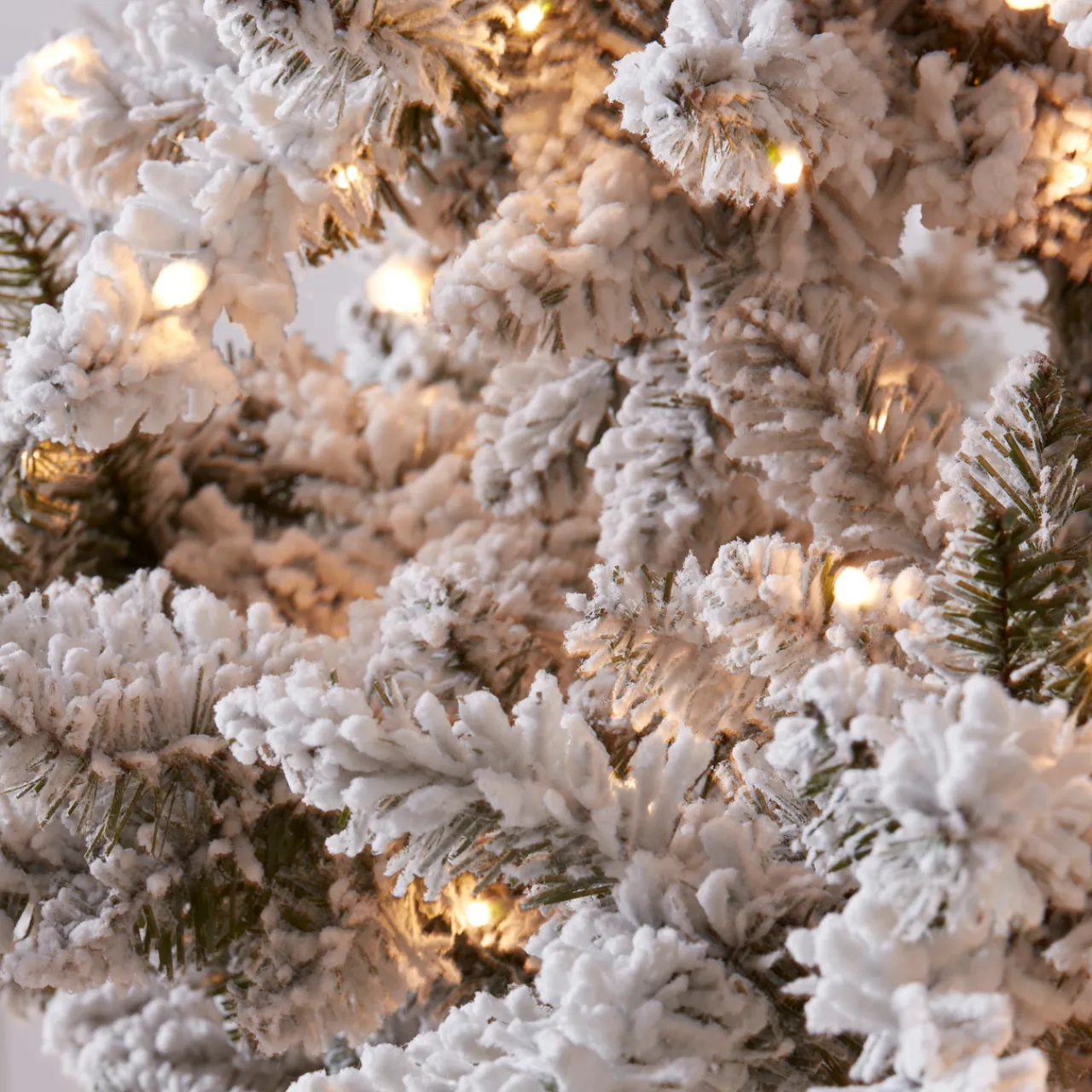 Z Gallerie Pre-Lit Spruce Flock Tree 7'5"> Floral | Pre-lit Trees & Garland