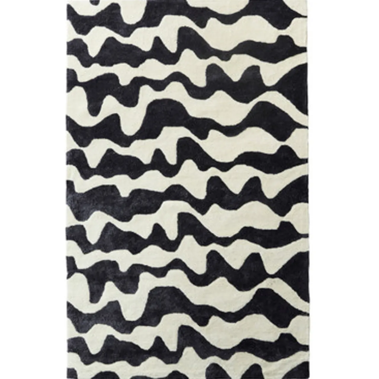 Z Gallerie Quinn Rug - Ivory/Black> Modern Rugs | Pattern Rugs