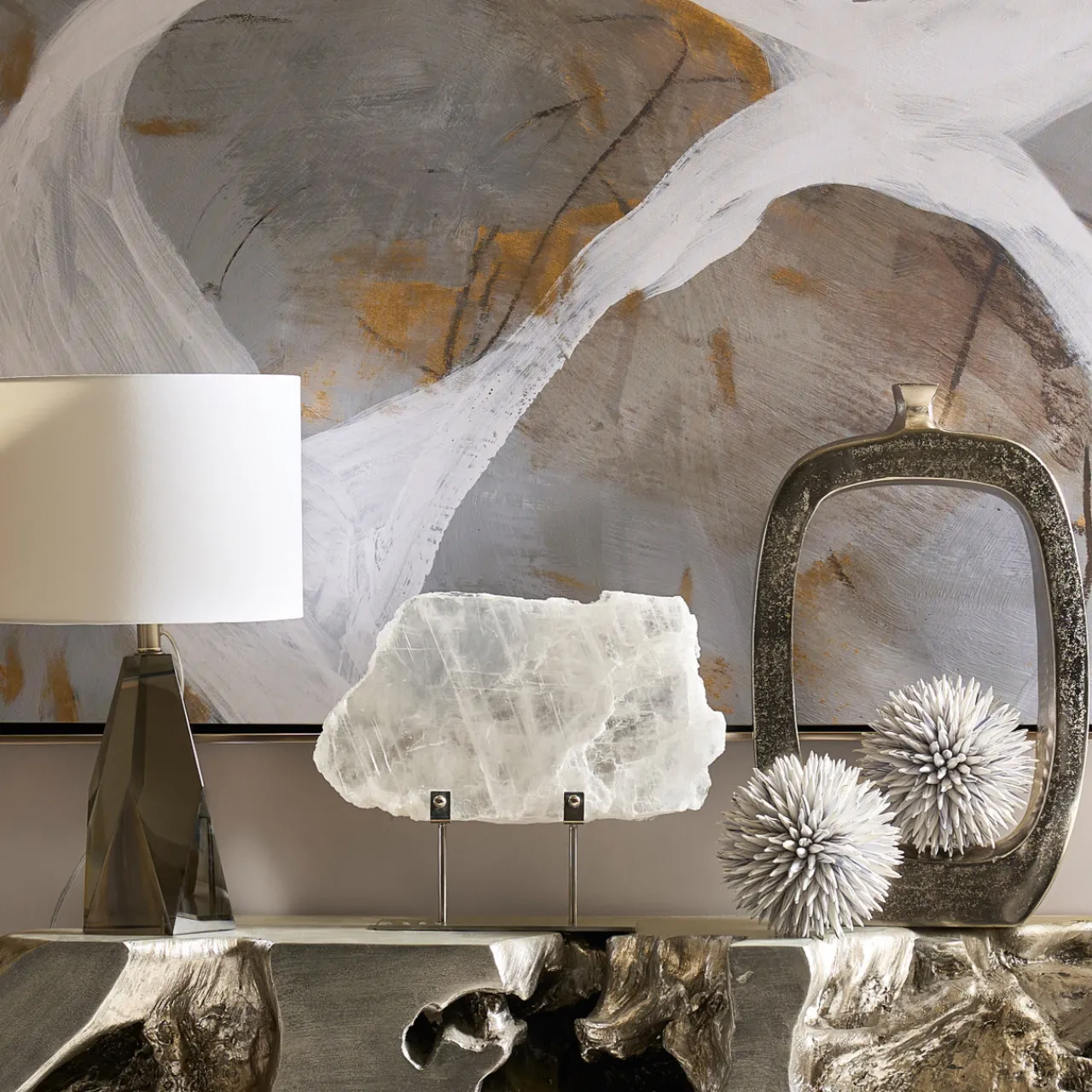 Z Gallerie Selenite Slab On Metal Stand> Home Decor | Décor Sale