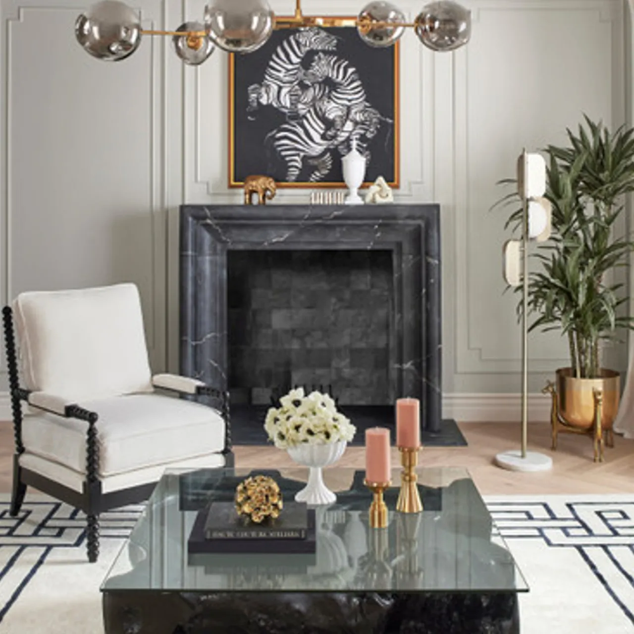 Z Gallerie Spindle Chair - High Gloss Black> Accent Chairs