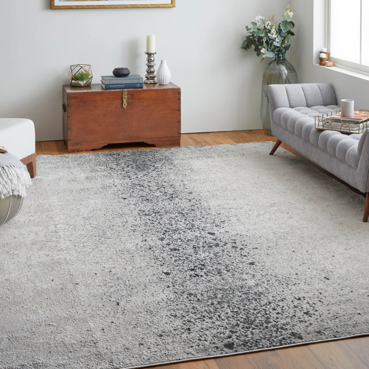 Z Gallerie Stellar Rug - Grey> Modern Rugs | Pattern Rugs