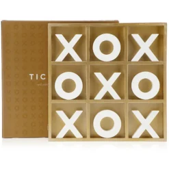 Z Gallerie Tic Tac Toe Game - Gold & White><noscript><img width=