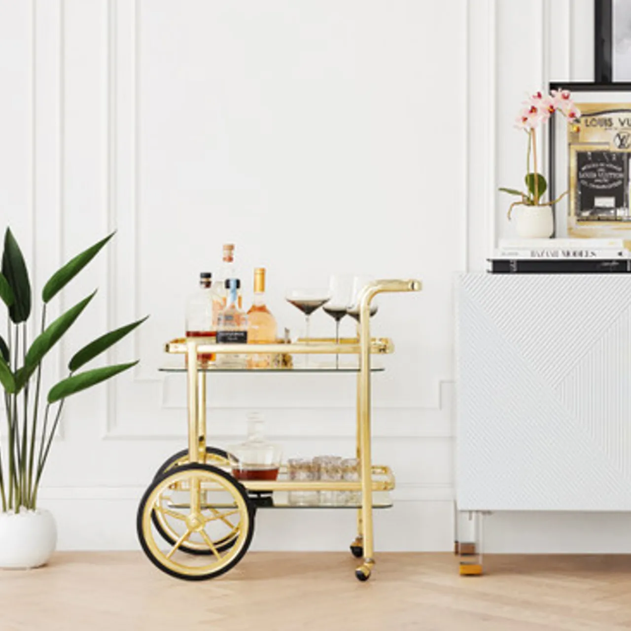 Z Gallerie Trolley Bar Cart> Barware & Entertaining | Tabletop Sale