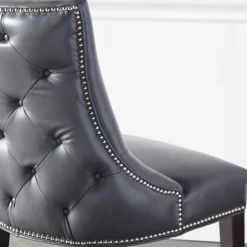 Z Gallerie Versailles Leather Dining Chair - Espresso><noscript><img width=