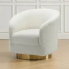 Z Gallerie Victoria Swivel Chair - Ivory> Accent Chairs