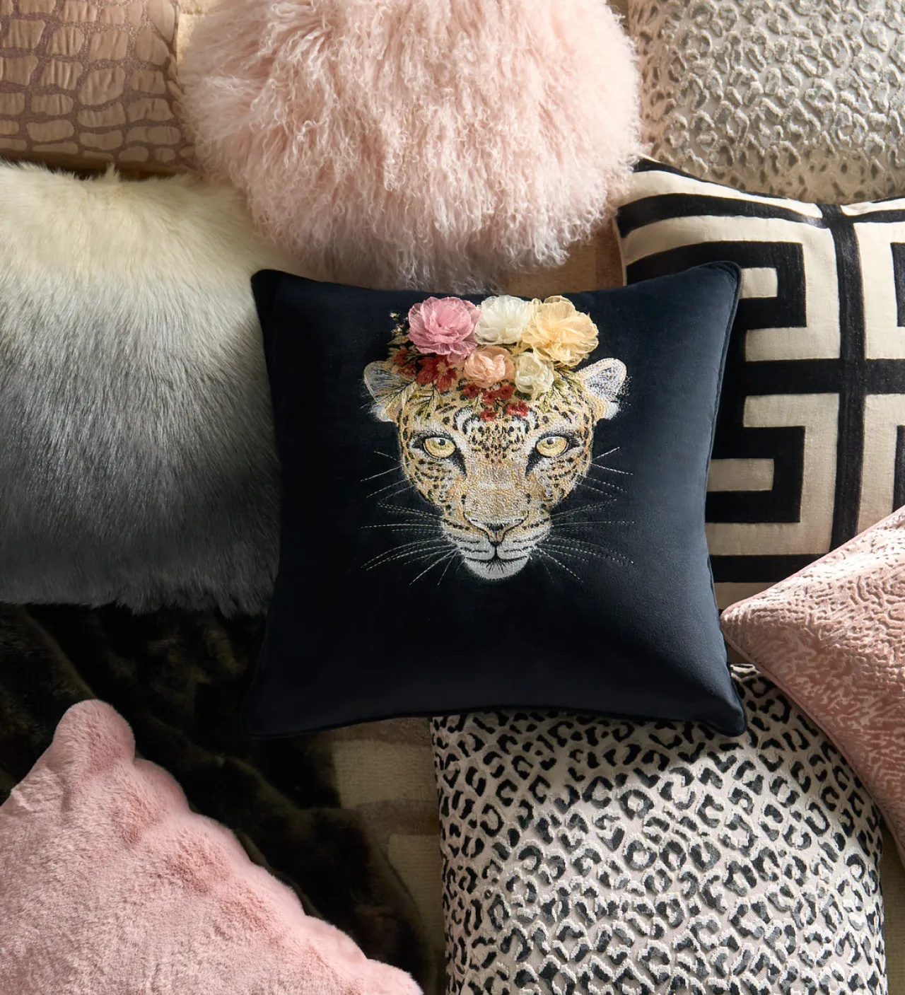 Z Gallerie Wavy Zebra Pillow 22" - Blush> Textile Sale | Patterned Pillows