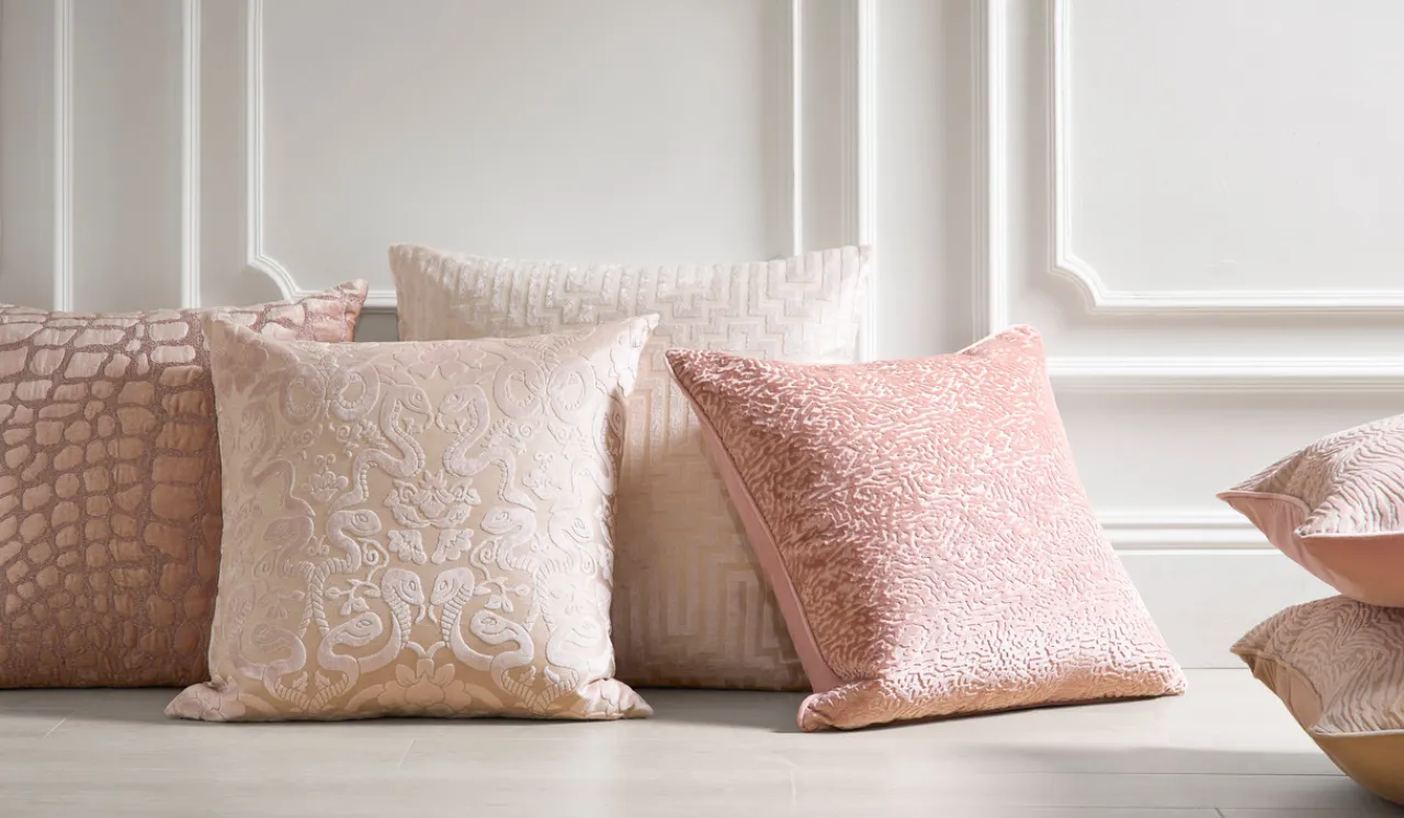 Z Gallerie Wavy Zebra Pillow 22" - Blush> Textile Sale | Patterned Pillows