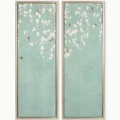 Z Gallerie White Blossoms - Set of 2> Series | Canvas