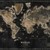Z Gallerie World At Night> Canvas | Black