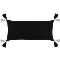 Z Gallerie Zahli Lumbar Pillow - Black/Natural><noscript><img width=