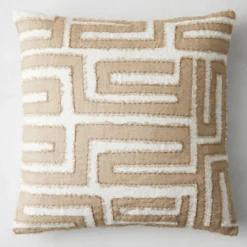 Z Gallerie Zane Pillow 22" - Natural/Ivory> Textile Sale | Patterned Pillows